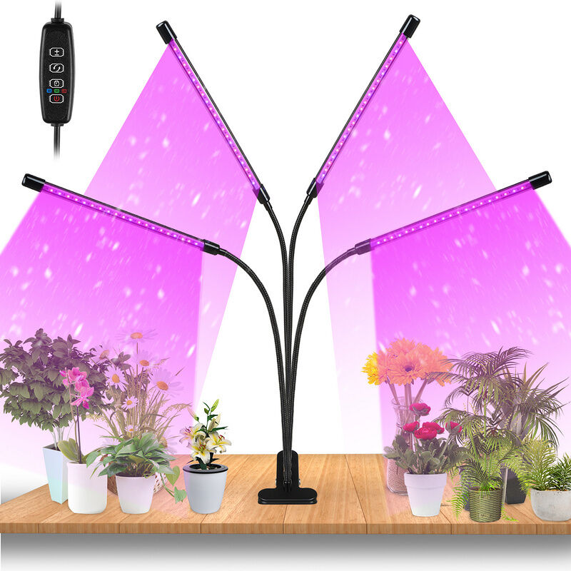 foto del prodotto hengda swanew lampada per piante da interno 40w tasmor 80 led 360 lampade per la crescita orticola con temporizzazione led orticolo