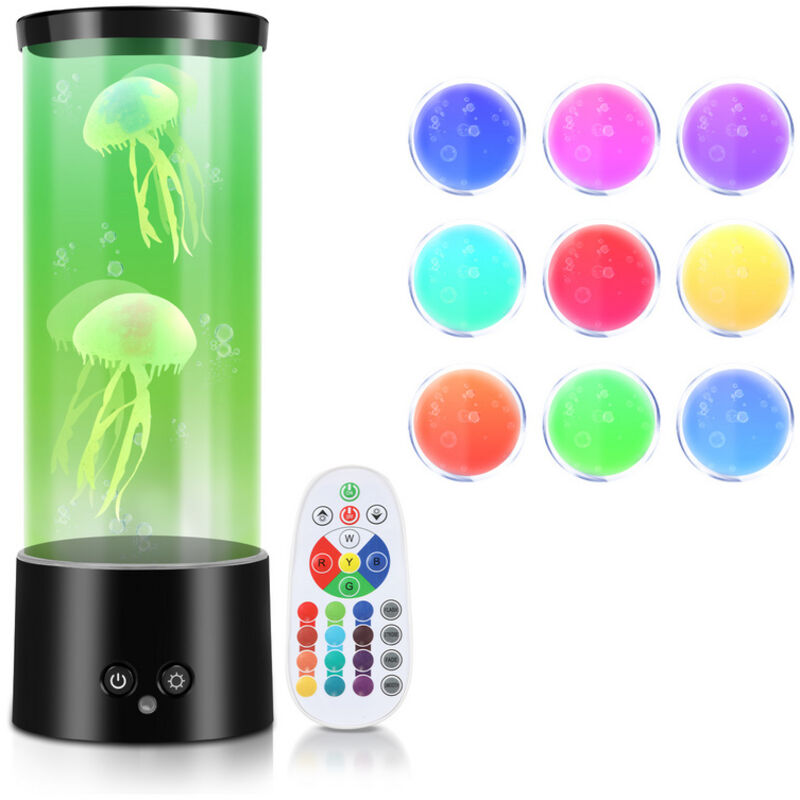 foto del prodotto hengda swanew led meduse luci notturne lampada lava luce lampada da tavolo creativa camera da letto rgb artificiale