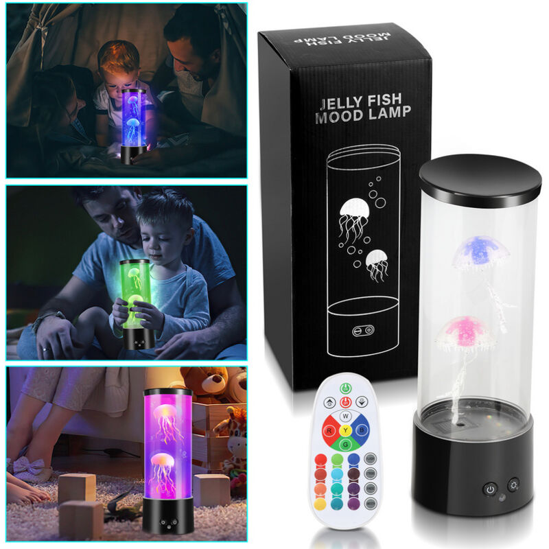 foto del prodotto hengda swanew led meduse night lights decorativo rgb mood light acquario lava lampada colorata artificiale