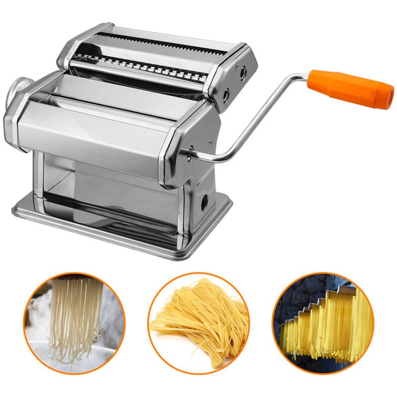 foto del prodotto hengda swanew macchina per la pasta macchina pasta manuale in acciaio inossidabile macchina per pasta fresca per spaghetti e fettuccini fatti