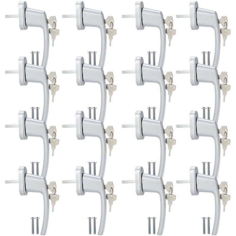 foto del prodotto hengda swanew maniglia per finestra bloccabile maniglia per finestra chiave in alluminio serratura per bambini grigio 16x