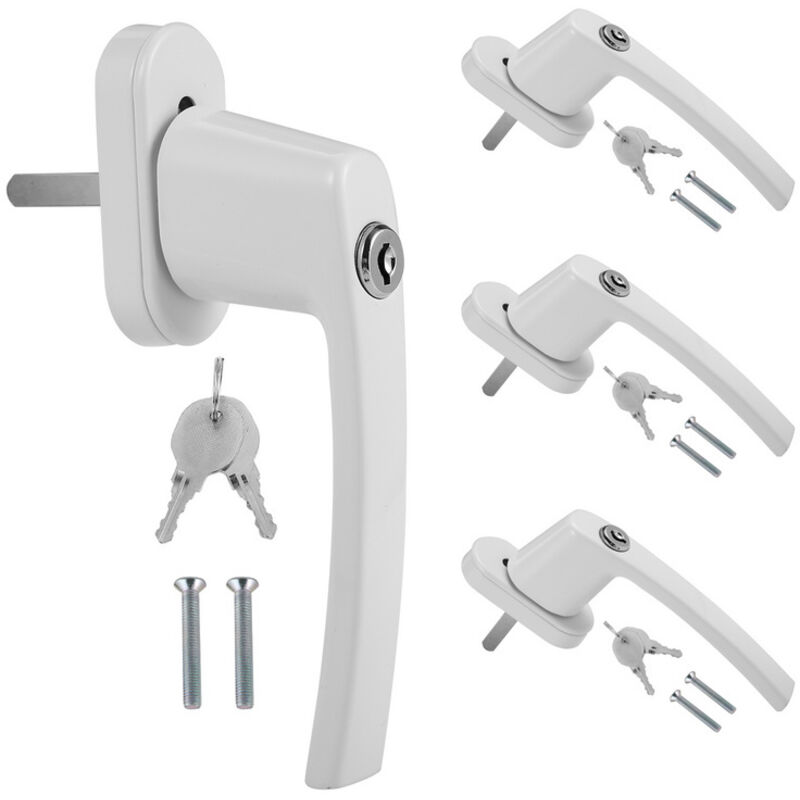 foto del prodotto hengda swanew maniglia per finestra design bloccabile alu metal maniglie per finestra maniglia per porta serratura bianca 4x