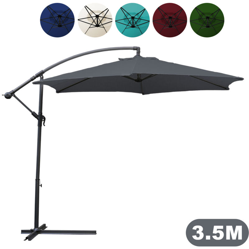 foto del prodotto hengda swanew ombrelloni in alluminio protezione solare ombrellone da giardino ruotabile a 360 ombrelloni a sbalzo ombrellone da balcone uv30 