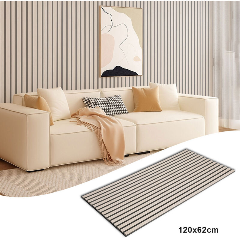 foto del prodotto hengda swanew pannello acustico rivestimento murale in mdf pannello murale acustico naturale pannelli murali moderni 120x60x2,1 cm legno di quercia