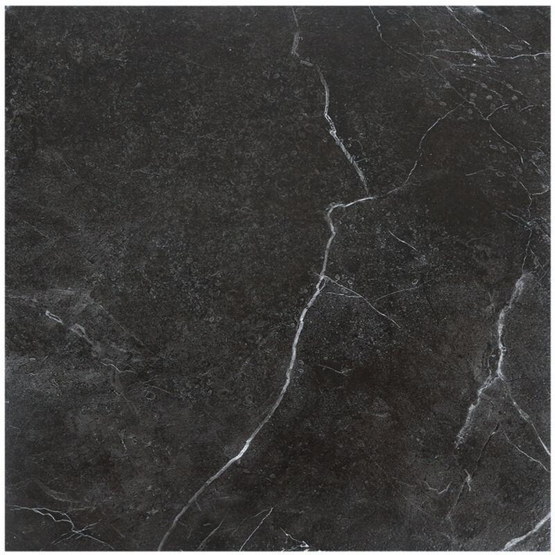foto del prodotto hengda swanew piastrelle adesive per pavimenti in pvc 1 scatola di 11 piastrelle viniliche autoadesive marmo nero ca.1 m 