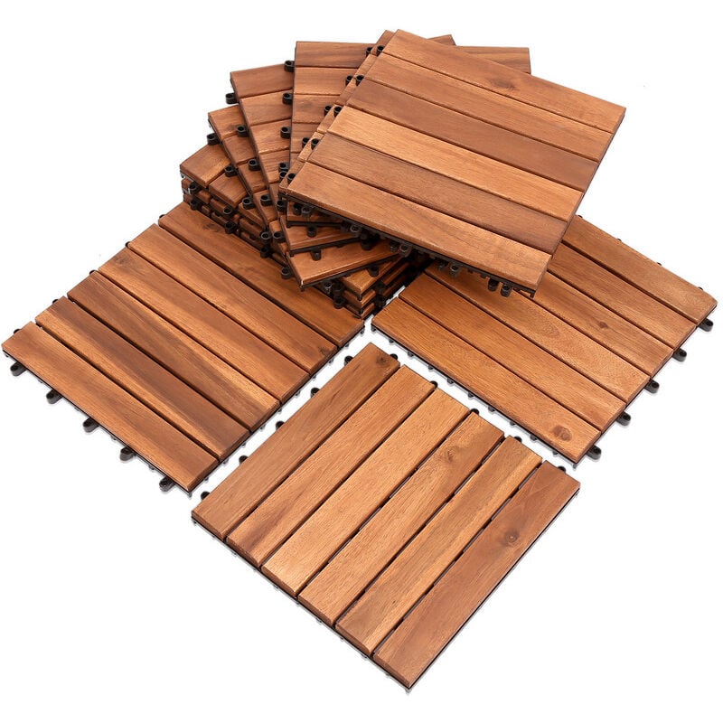 foto del prodotto hengda swanew piastrelle di legno 22 piastrelle terrazza piastrelle 2 piastrelle a pavimento acacia 30x30 cm coperchio di piastrella per drenaggio