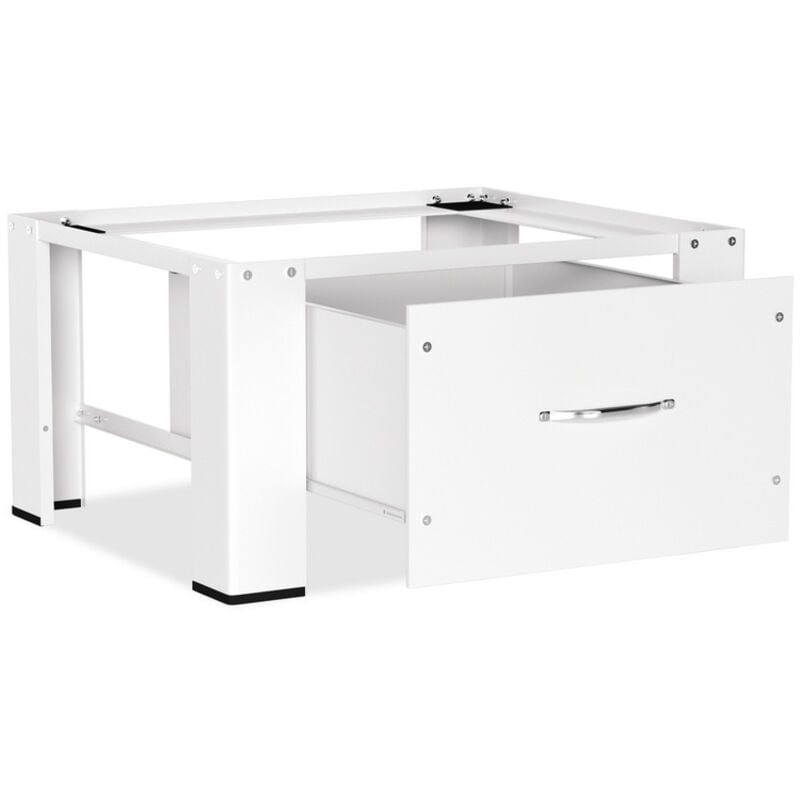 foto del prodotto hengda swanew piedistallo per lavatrice in acciaio con cassetto. fino a 150 kg. bianco