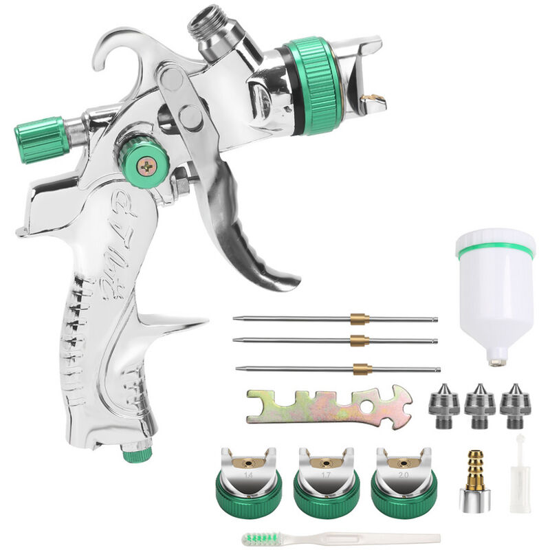 foto del prodotto hengda swanew pistola a spruzzo hvlp con tazza per liquidi 600 ml 0.35mpa 140l min