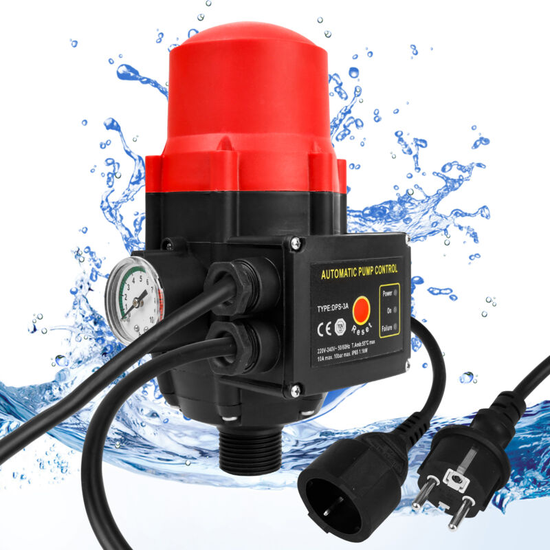 foto del prodotto hengda swanew pressostato controllo pompa regolatore di pressione presscontrol watertech rosso con cavo