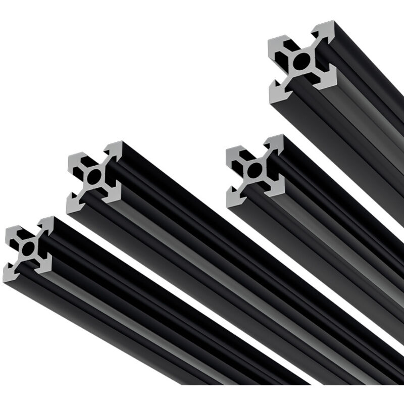 foto del prodotto hengda swanew profilo in alluminio 20x20mm profilo in alluminio da 1000mm tipo i sistema di montaggio profilo in alluminio profilo nero 16 pezzi
