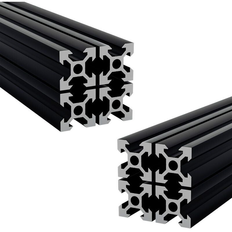 foto del prodotto hengda swanew profilo in alluminio 20x20mm profilo in alluminio da 1000mm tipo i sistema di montaggio profilo in alluminio profilo nero 8 pezzi