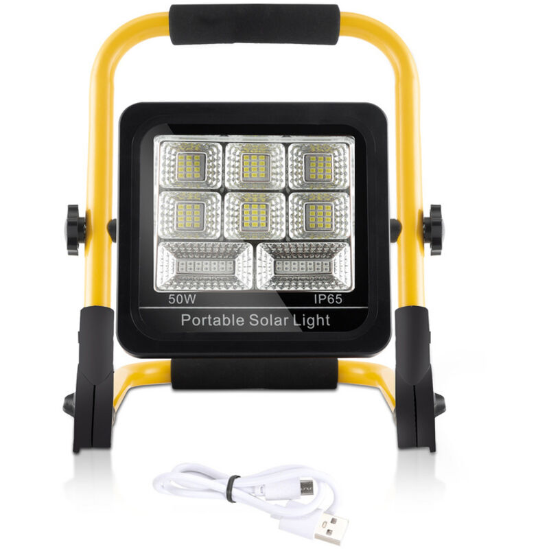 foto del prodotto hengda swanew proiettore a led ricaricabile 50w proiettore da cantiere 6000mah lampada a led senza fili batteria esterna proiettore a led portatile