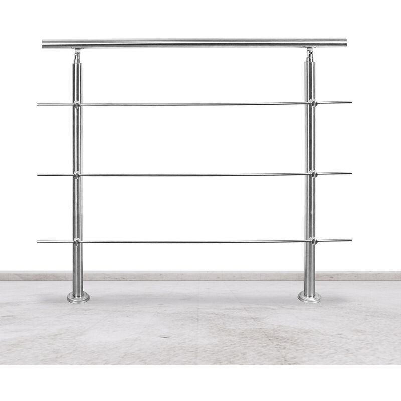 foto del prodotto hengda swanew ringhiera 100 cm acciaio inox 3 binari corrimano balaustra aiuto scala balcone interno esterno