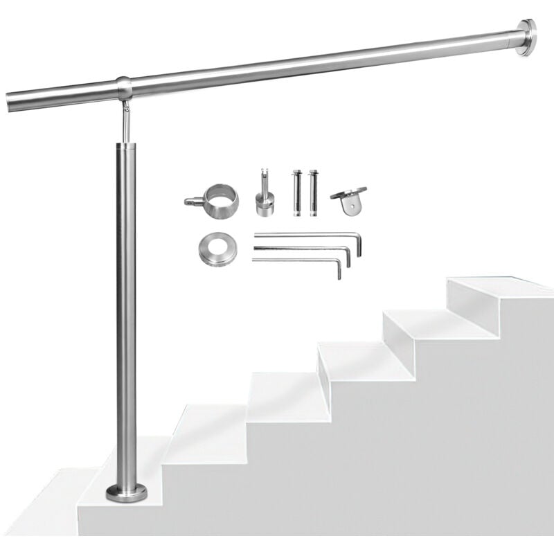 foto del prodotto hengda swanew ringhiera d ingresso in acciaio inox 180 cm ringhiera per interni ed esterni corrimano da parete montaggio laterale angolo regolabile