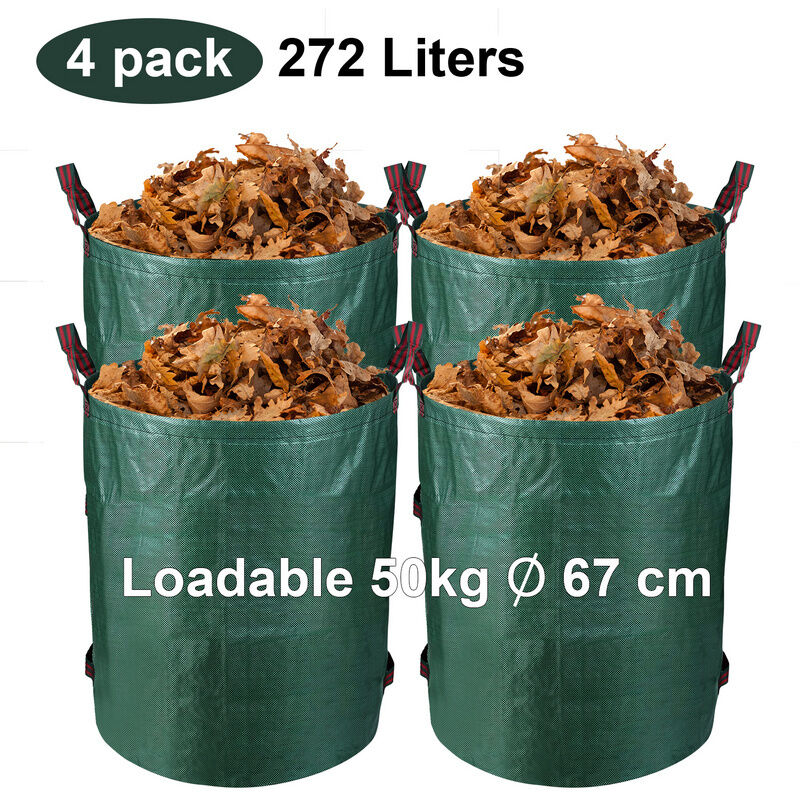 foto del prodotto hengda swanew sacchetti di scarti da giardino gartensack sacca da giardino xxl 272l sacchetta da giardino sacca da giardino 4x