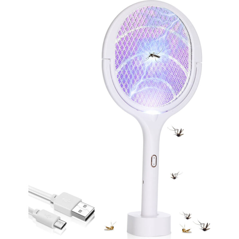 foto del prodotto hengda swanew scacciamosche elettrico insetticida scacciazanzare trappola per insetti catcher mosche doppia griglia di protezione 5in1