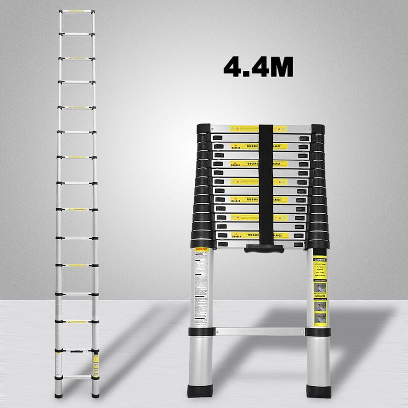 foto del prodotto hengda swanew scala telescopica 4.4m scala multifunzionale scala in alluminio scala semplice scala polivalente scala estensibile scalable in alta