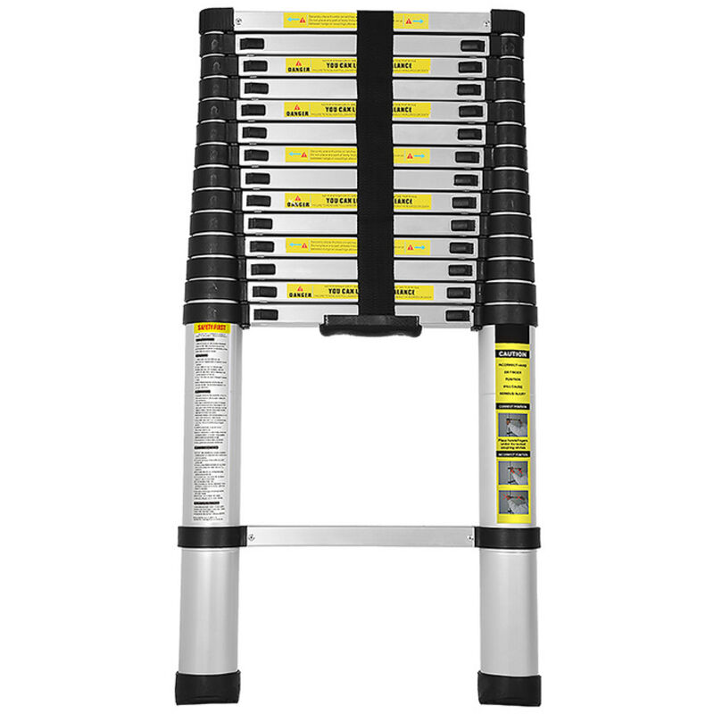 foto del prodotto hengda swanew scala telescopica scala allungabile fino a 150 kg stabile scala a pioli in alluminio 4.4 m