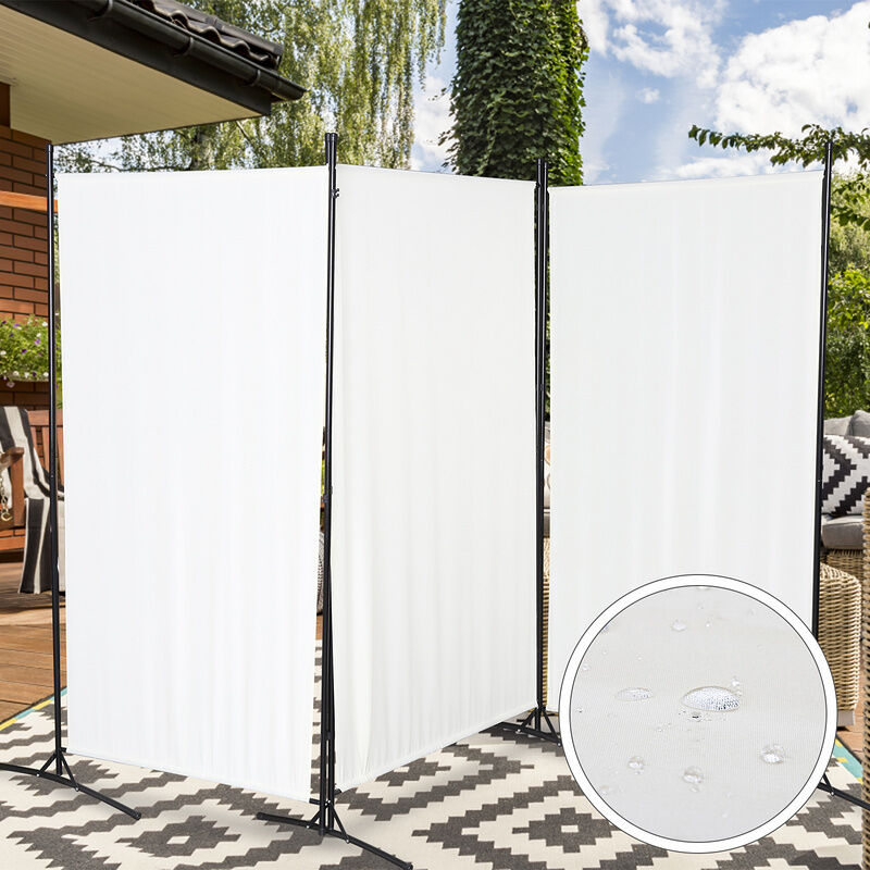 foto del prodotto hengda swanew schermo pieghevole a 360 parete divisoria spagnola terrazza 3 pezzi beige