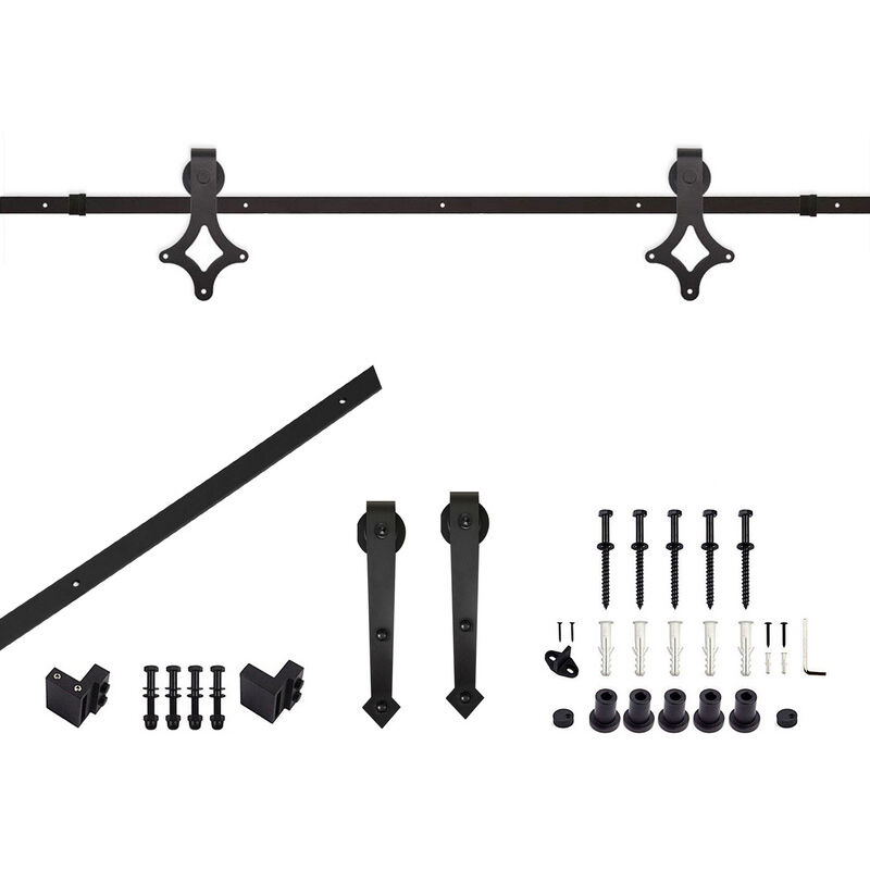 foto del prodotto hengda swanew sistema di porte scorrevoli sistema di porte scorrevoli ferramenta per porte guida per porte maniglia per porte in legno diamond 200cm
