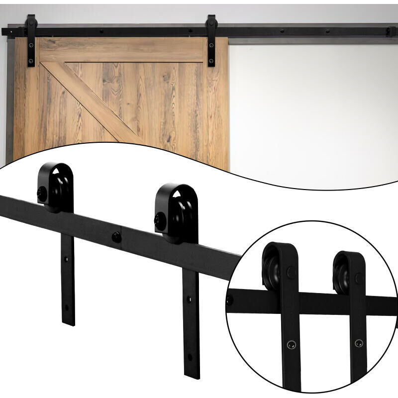 foto del prodotto hengda swanew sistema di porte scorrevoli sistema di porte scorrevoli ferramenta per porte guida per porte maniglia per porte in legno strisce 244cm