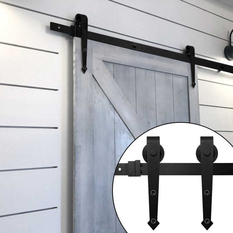 foto del prodotto hengda swanew sistema per porte scorrevoli sistema a binario con binario da 152 cm per porte fino a 150 kg