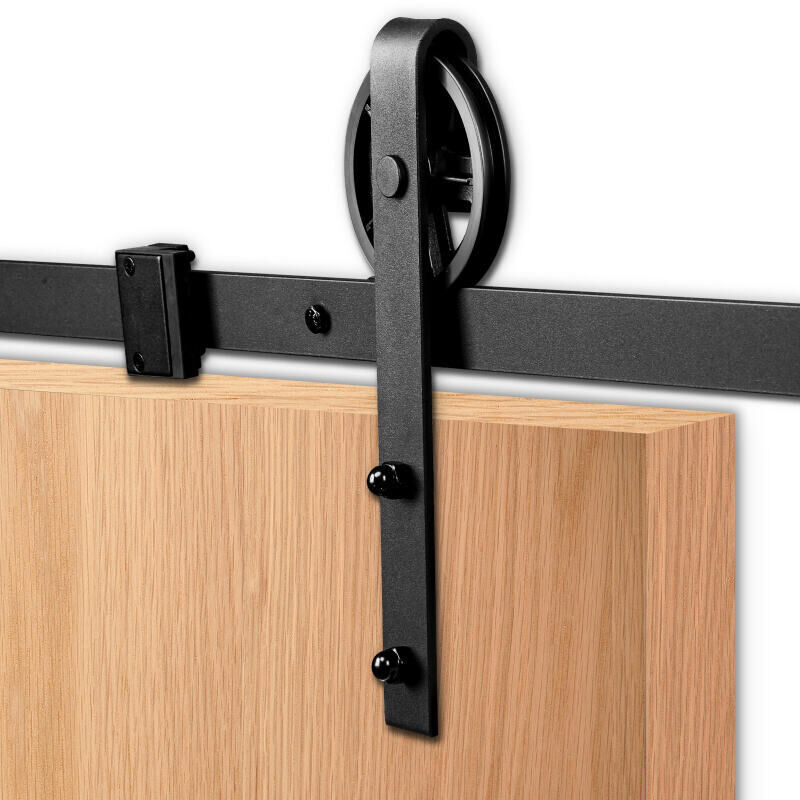 foto del prodotto hengda swanew sistema per porte scorrevoli sistema a binario con binario da 183 cm per porte fino a 150 kg