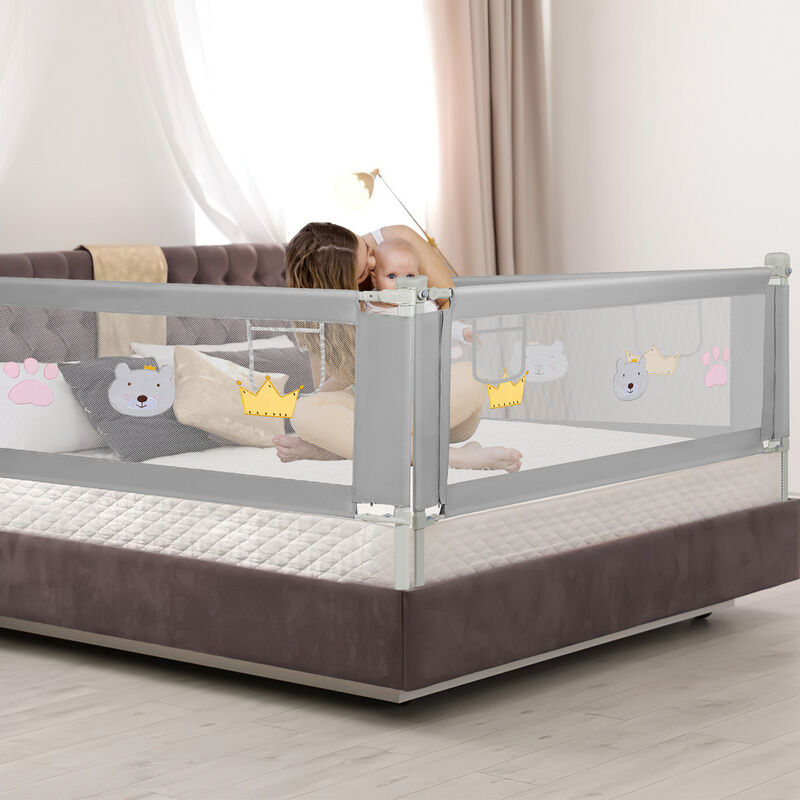 foto del prodotto hengda swanew sponda del letto per bambini pieghevole. portatile. 150 x 98 cm. telaio in acciaio. tessuto