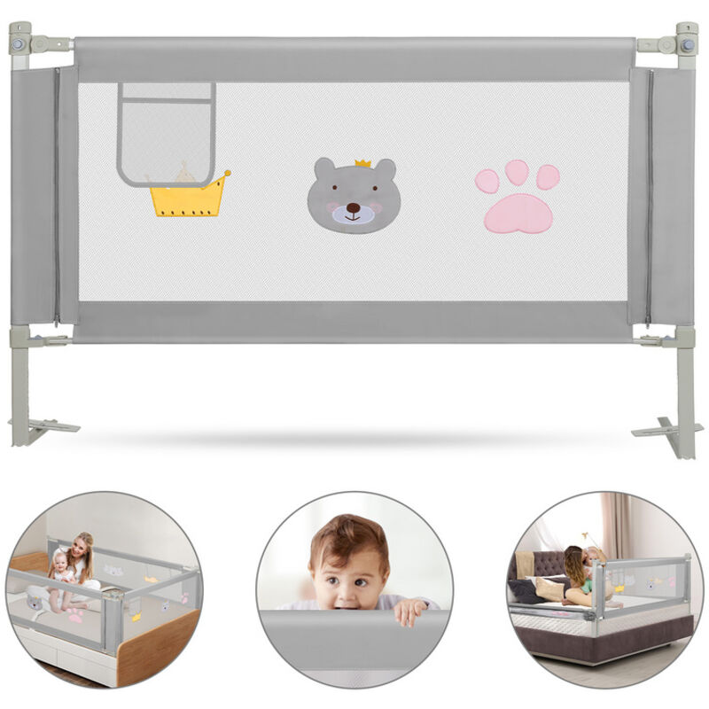 foto del prodotto hengda swanew sponda per letto per bambini pieghevole. portatile. 180 x 98 cm. telaio in acciaio. tessuto