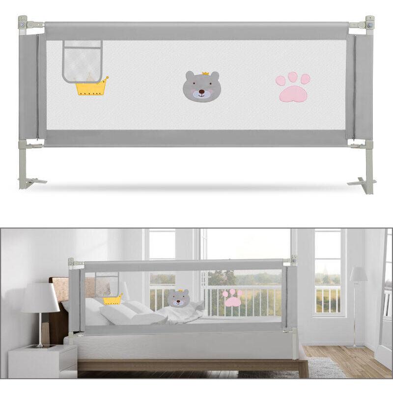 foto del prodotto hengda swanew sponde letto bambini 180 cm sbarra letto bambini pu sollevamento verticale sponda letto anti caduta