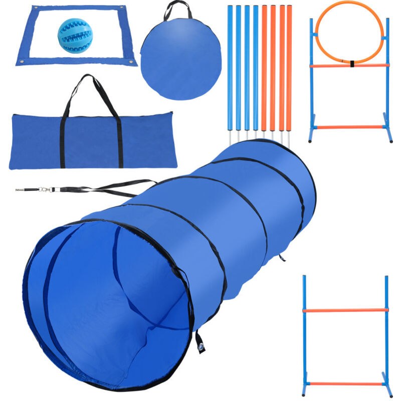 foto del prodotto hengda swanew sport di agilit per cani kit di attrezzatura per l agility con slalom agility per cani. tunnel. zona relax. set completo di 5 pezzi