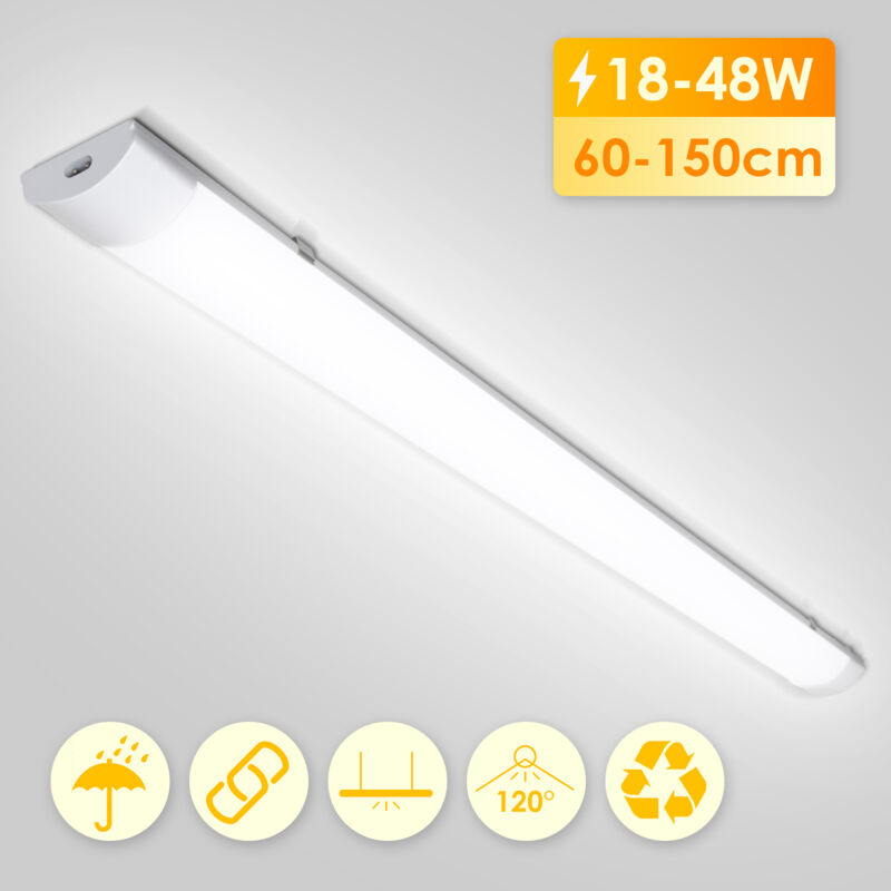 foto del prodotto hengda swanew striscia led impermeabile 60cm 18w ip65 interconnettibile temperatura colore bianco neutro 4000k