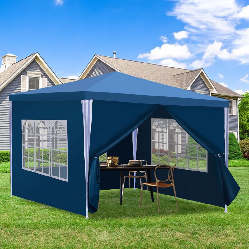 foto del prodotto hengda swanew tenda per eventi aziendali easy clean 3x3m blu