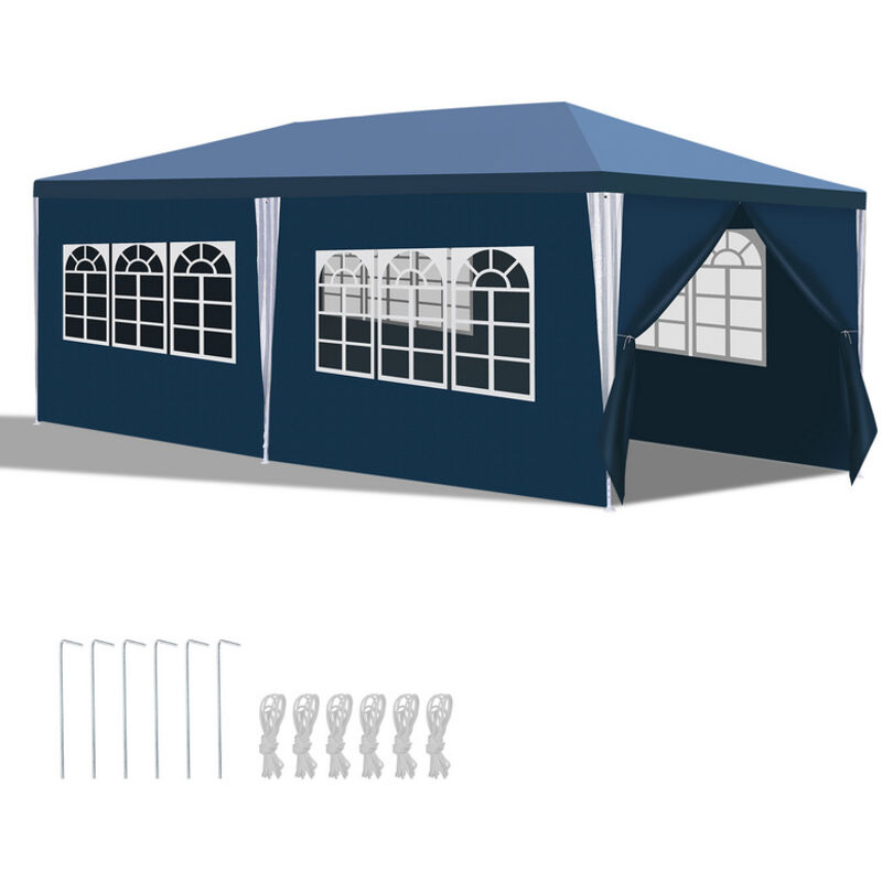 foto del prodotto hengda swanew tenda per feste a padiglione tenda per feste per eventi festivi. padiglione da giardino e riparo per il vostro giardino 3x6m blu