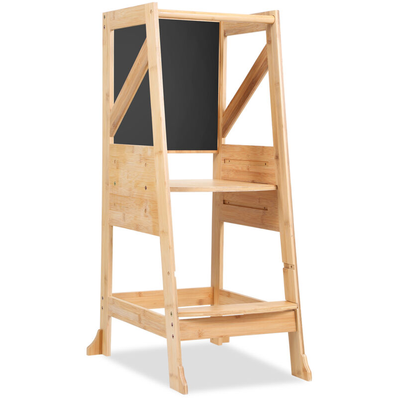 foto del prodotto hengda swanew torre di apprendimento in legno. torre di osservazione per bambini. sgabello baby step con lavagna bianco