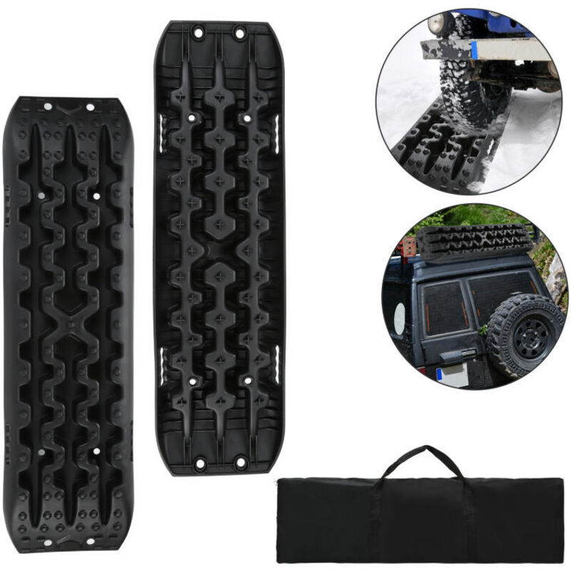 foto del prodotto hengda swanew traction boards 2 pz traction aid antiderapant nero 107x31x7 cm nylon con borsa