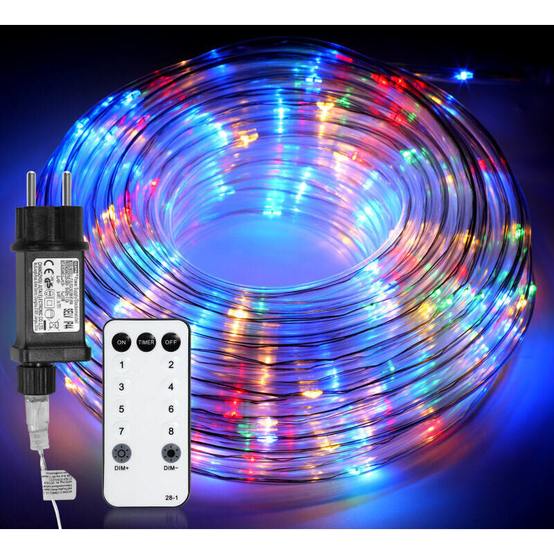 foto del prodotto hengda swanew tubo luminoso a led da 30 metri. tubo luminoso a led per interni ed esterni per giardino. natale. matrimonio. festa. soggiorno.