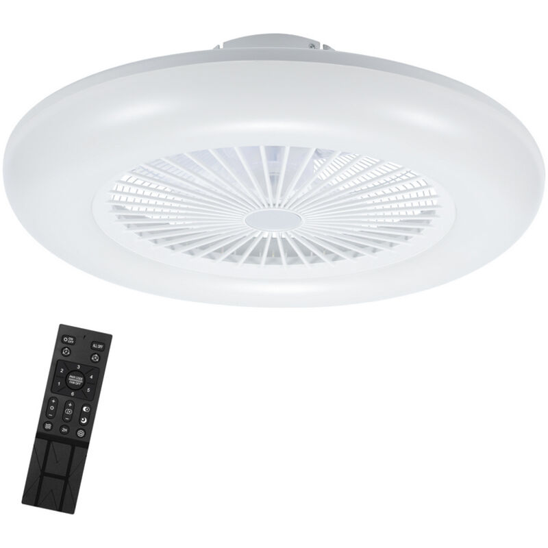 foto del prodotto hengda swanew ventilatore a soffitto led con illuminazione e telecomando ventilatore dimmerabile 80w