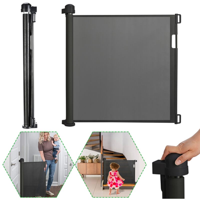 foto del prodotto hengmei cancelletti e barriere di sicurezza griglia di protezione per scale, estensibile da 0 a 180 cm, per porte e scale, per neonati e animali
