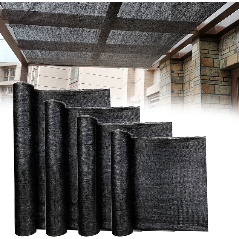 foto del prodotto hengmei recinzioni in pvc 1.5x10m schermo di recinzione per la privacy, schermo antivento in tessuto hdpe per balcone, antracite