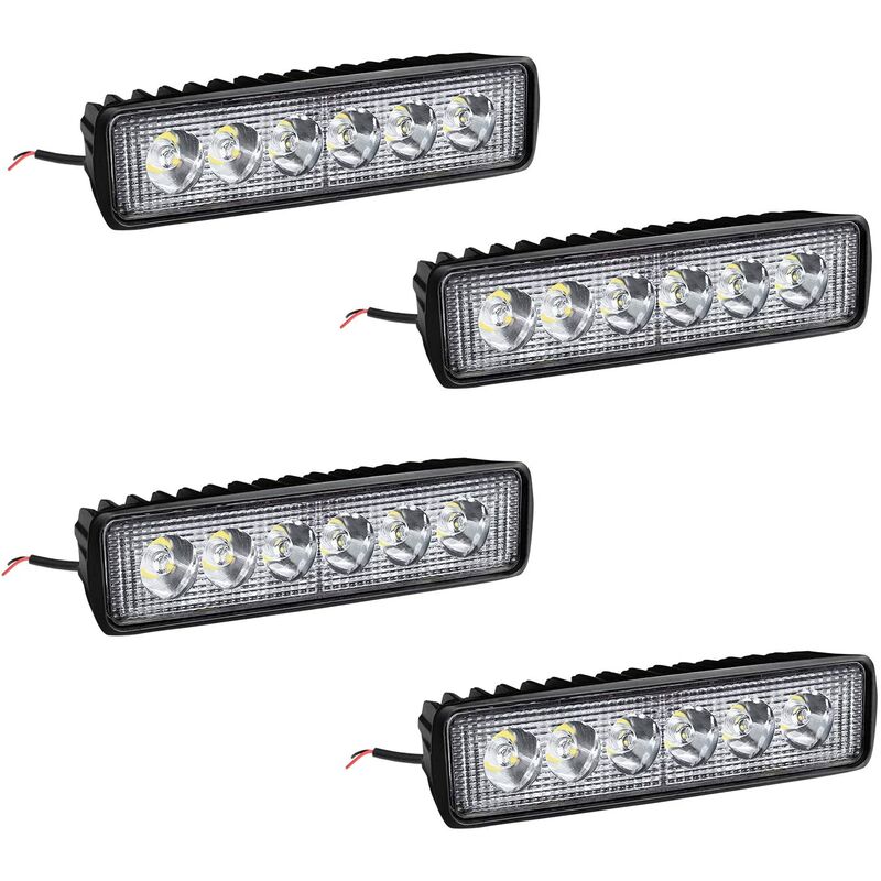 foto del prodotto hengmei riflettori 18w led faro da lavoro riflettore faro da lavoro led luce ausiliaria proiettore per trattore agricolo offroad 4x18w 