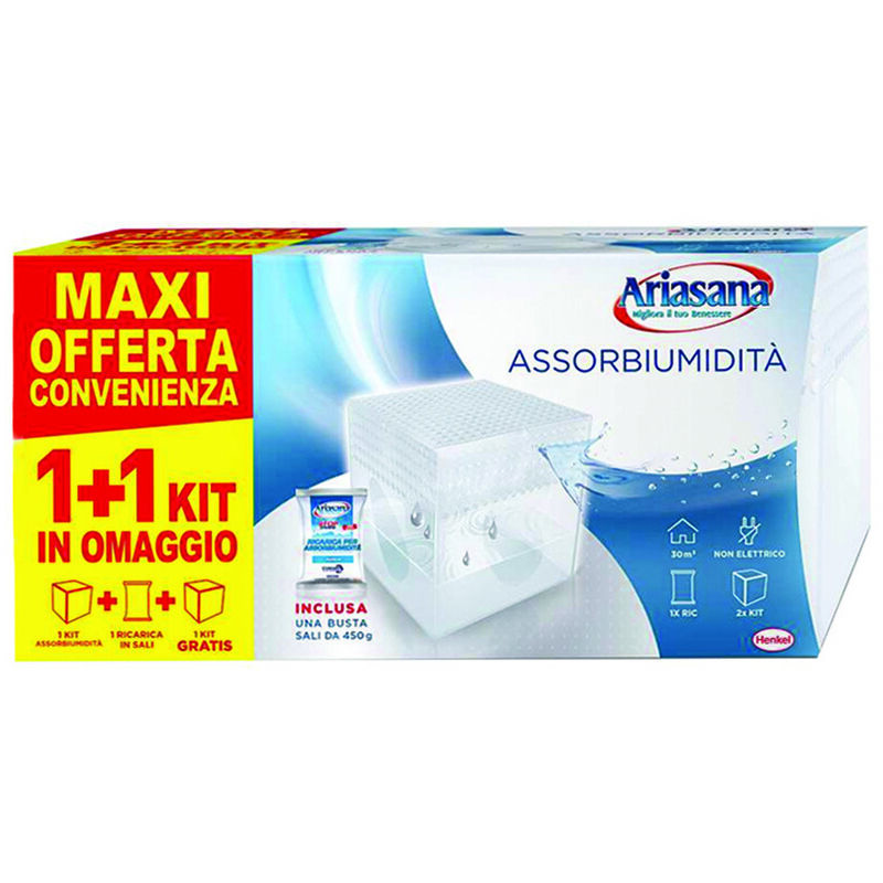 foto del prodotto henkel contenitore ariasana power tab mini kit 2 contenitori e 1 ricarica 450 gr. inclusa