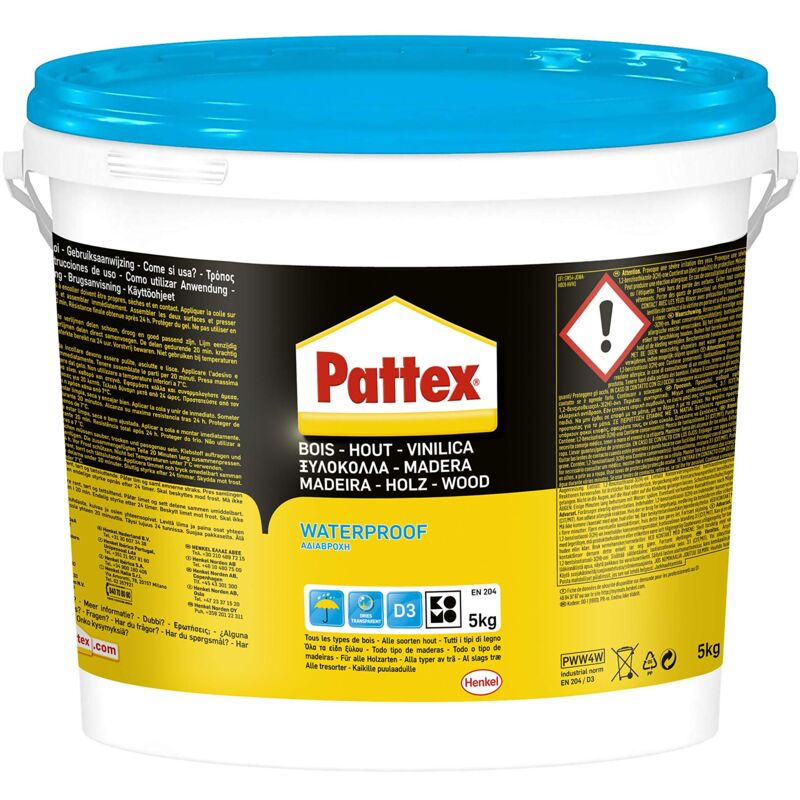 foto del prodotto henkel pattex vinilica idroresistente, colla per legno resistente all acqua, adesivo acetovinilico per montaggi, assemblaggi e laminature in