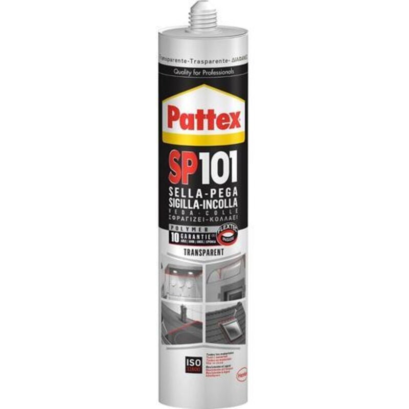 foto del prodotto henkel - silicone sigillante polimero pattex mod. sp101 trasparente 280 ml conf. 12 pz