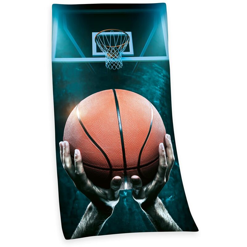 foto del prodotto herding telo mare basketball, 75 x 150 cm, 100 cotone velour