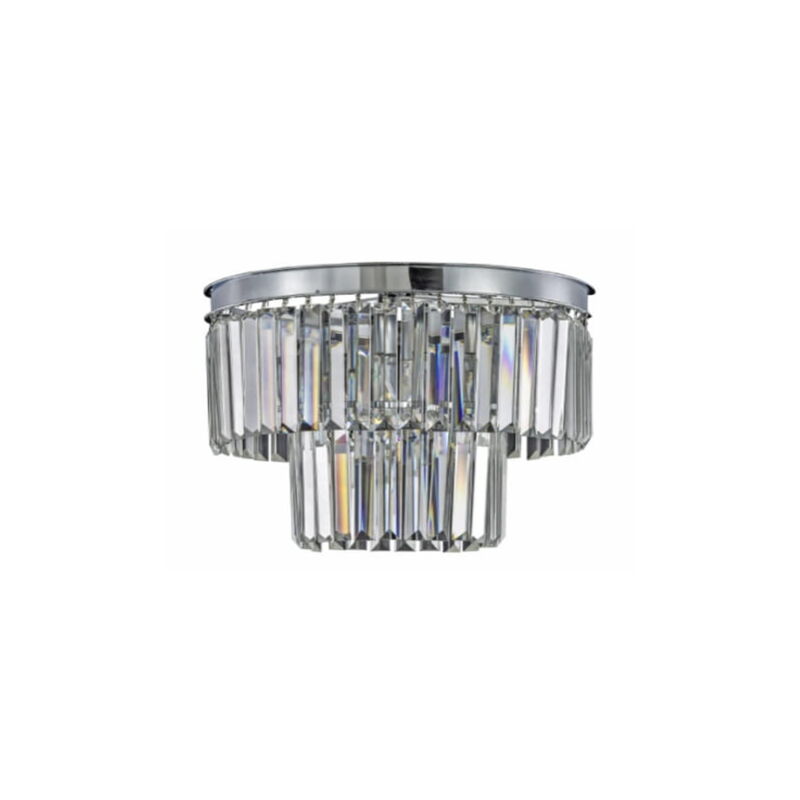 foto del prodotto hereford fall mini chrome lampada da soffitto in cristallo 30 cm, cromo