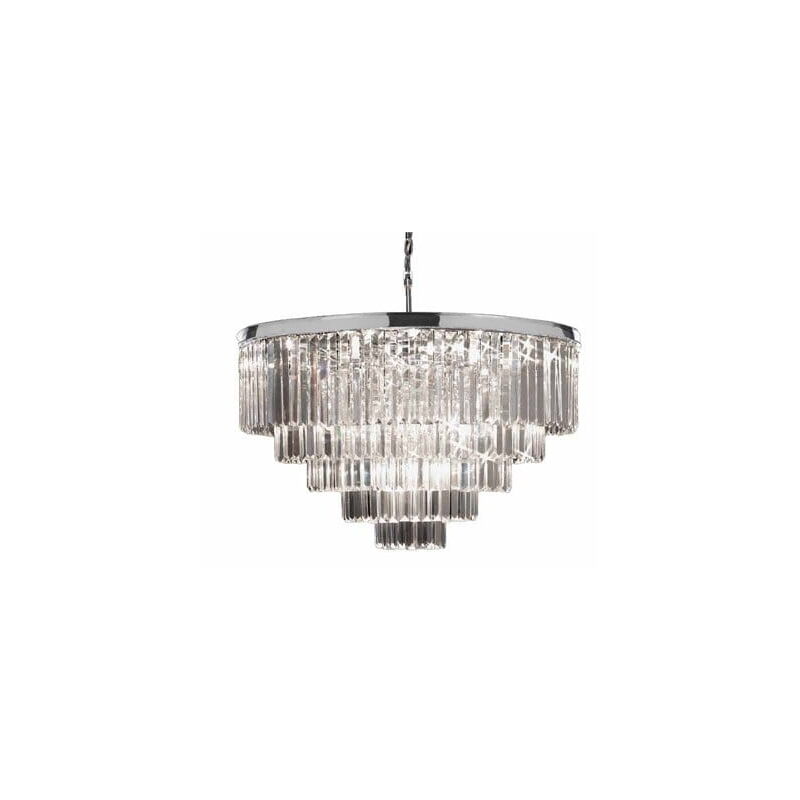 foto del prodotto hereford fall xl cromo lampadario di cristallo 80 cm