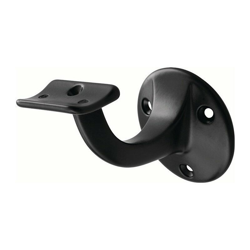foto del prodotto hermeta supporto corrimano 3505 alu.ku. verniciato nero d. piastra a muro 56mm