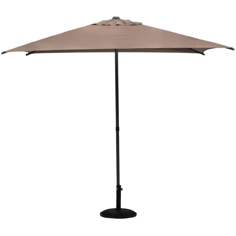 foto del prodotto hesperide ombrellone quadrato in acciaio soya d2,5x2,5m, colore tortora hesp ride