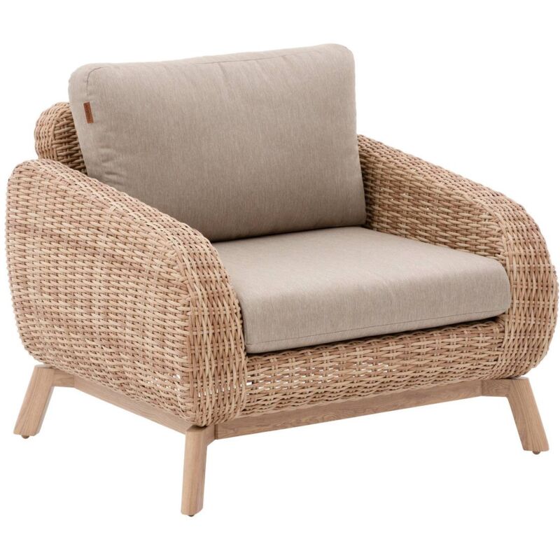 foto del prodotto hesperide poltrona da giardino beige manissa in alluminio e poliestere hesp ride